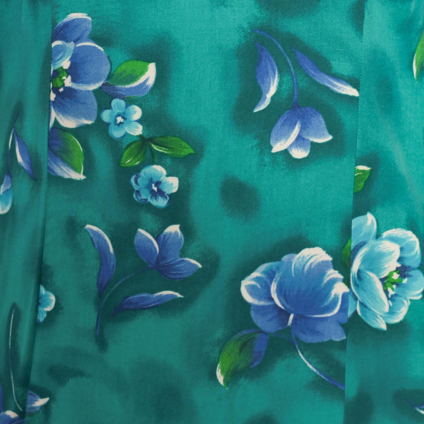 90s Emerald Green Floral Maxi Dress Sleeveless Scoop Neck Large