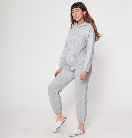80s Track & Court Heather Gray Sweatsuit Hoodie Joggers Two-Piece Medium M