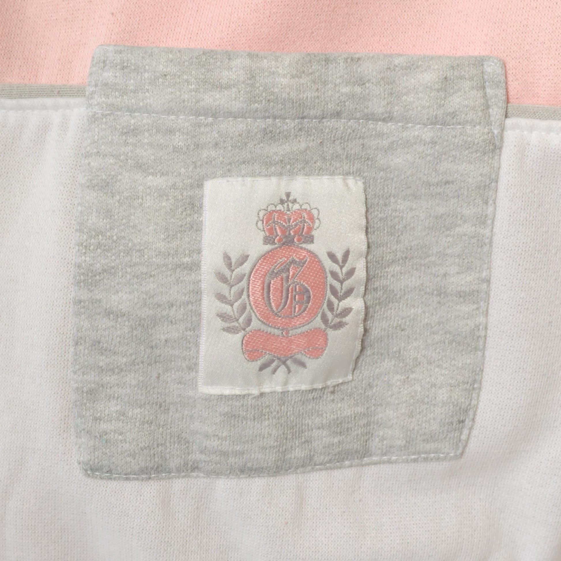 90s Gitano Colorblock Sweatshirt Pink White Grey Henley Collar Medium M
