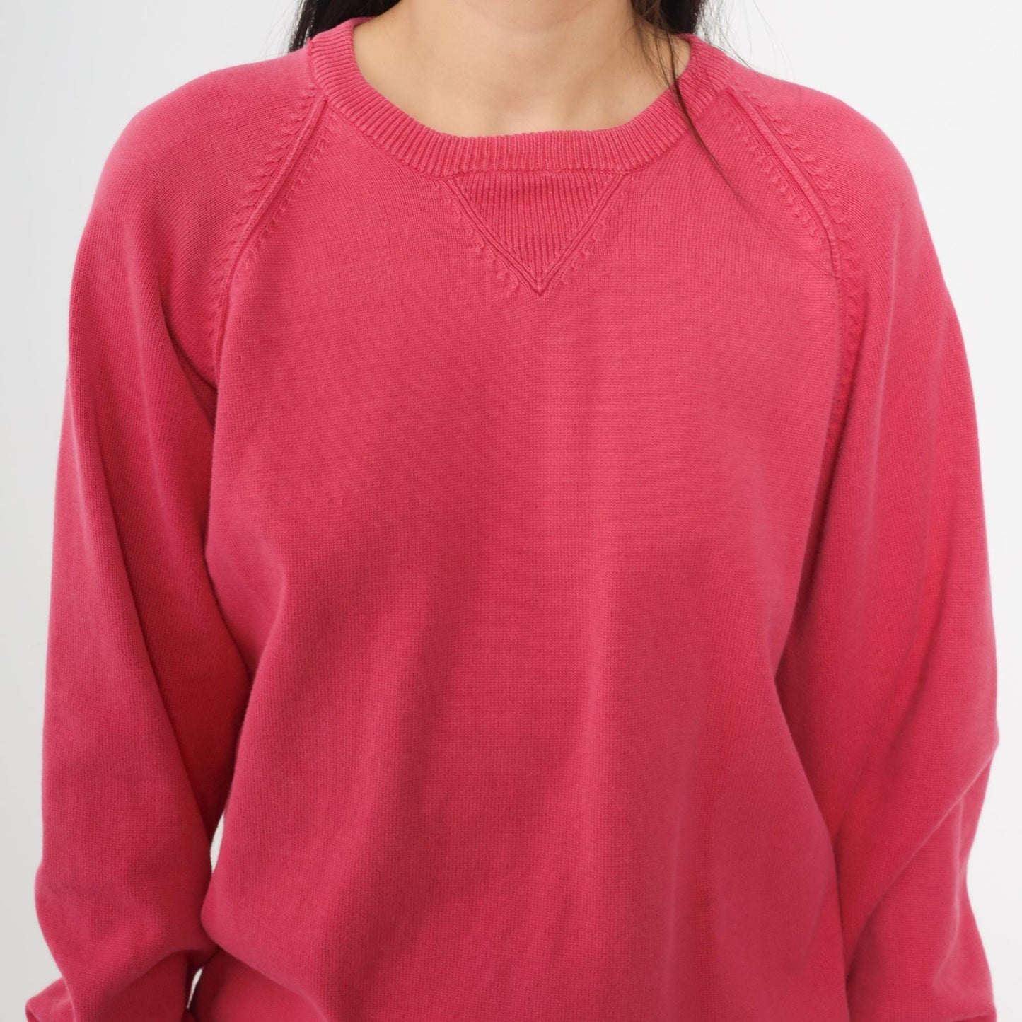 90s Pink Cotton Crewneck Sweatshirt Small S