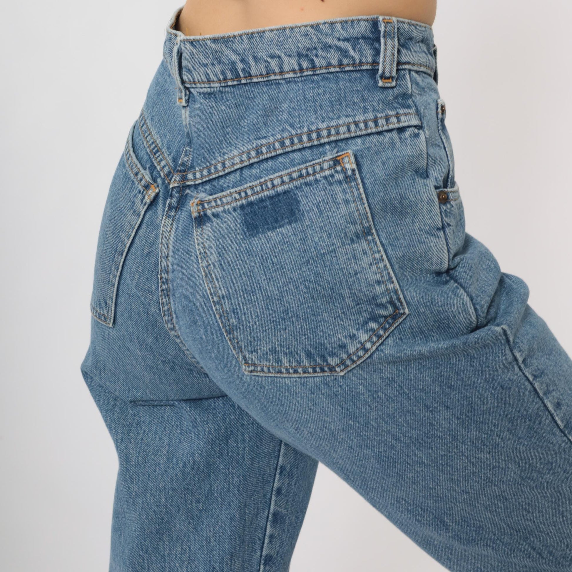 90s Palmetto's Dungarees Mom Jeans Light Blue High Waisted Small S