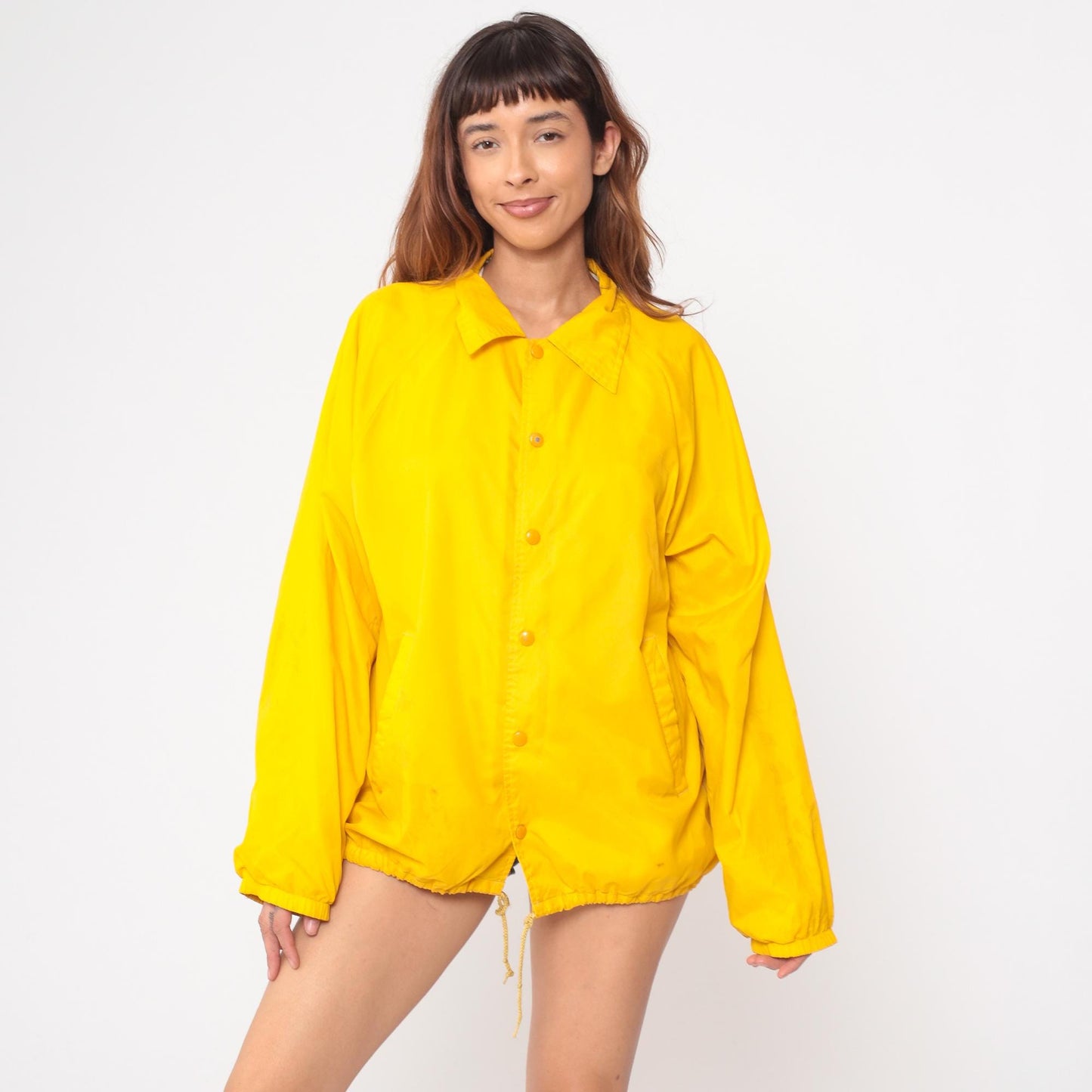 80s Southern Medicine Arizona Windbreaker Yellow Native American Graphic Large