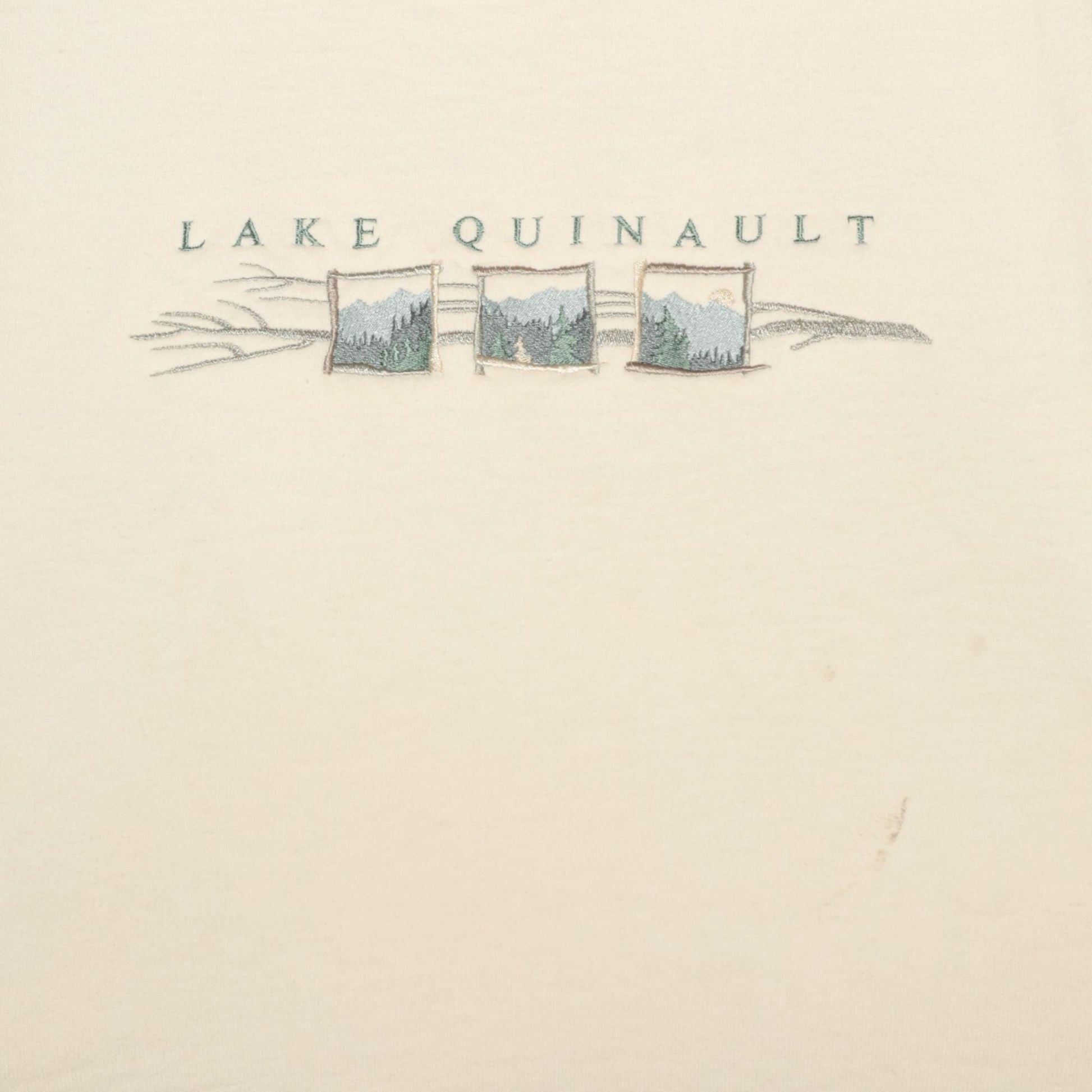 90s Lake Quinault Landscape Cream Crewneck Sweatshirt Extra Large XL