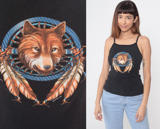 2004 Wolf Dreamcatcher Tank South 17 Graphic Cotton Extra Large XL