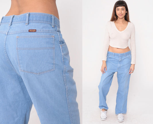 90s Wrangler Light Wash Straight Leg Jeans Cotton Denim 38x29