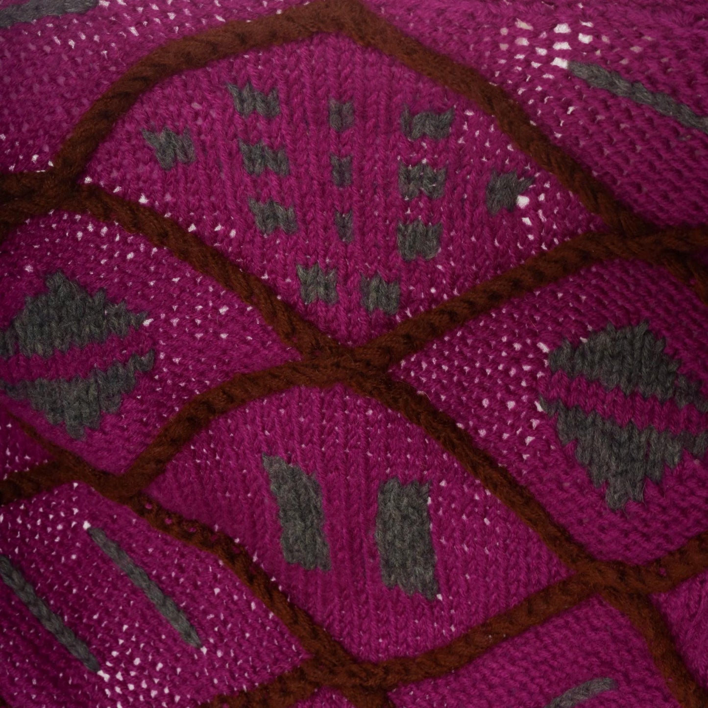 90s Purple Argyle Cardigan Wool Blend Chunky Knit Diamond Pattern Small