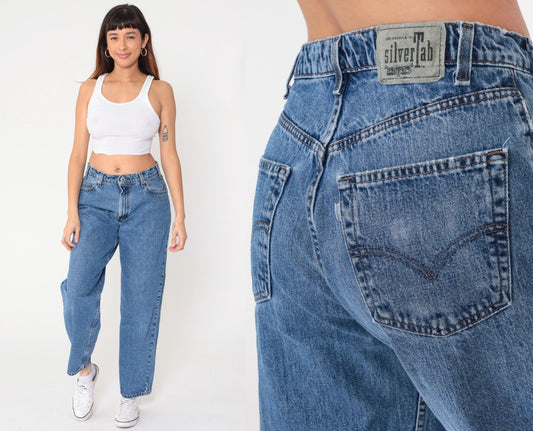 90s Levi's SilverTab Loose Straight Denim Light Wash High Rise W32 L30