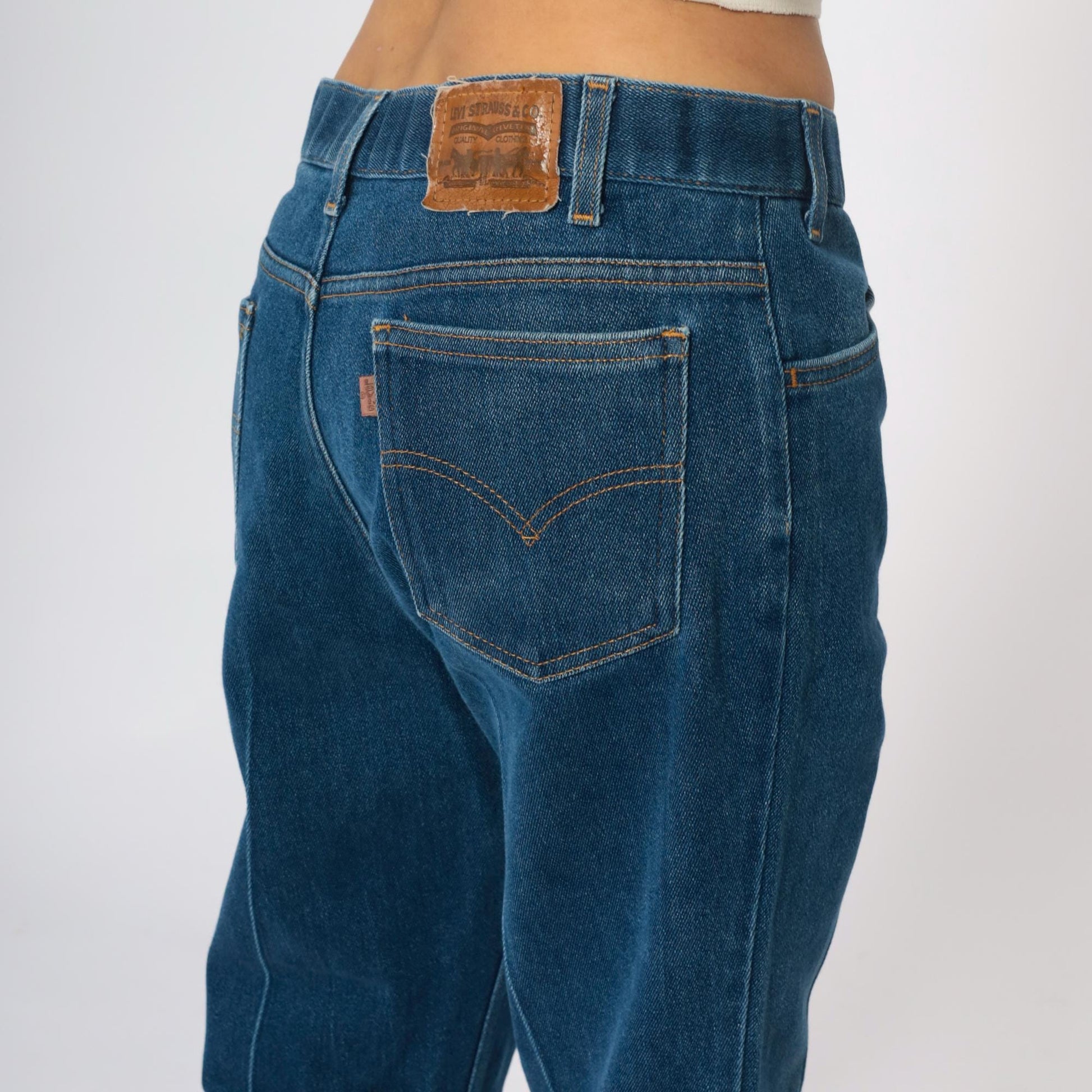 80s Levi's High Waist Straight Leg Jeans Medium Blue Denim 36x32