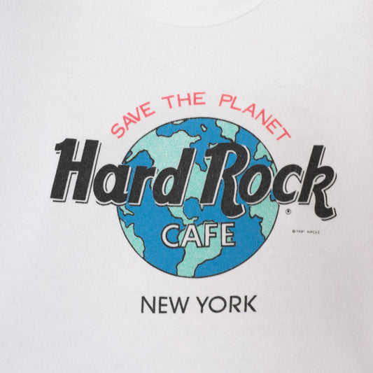 90s Hard Rock Cafe New York Sweatshirt White Save The Planet Crewneck Large L