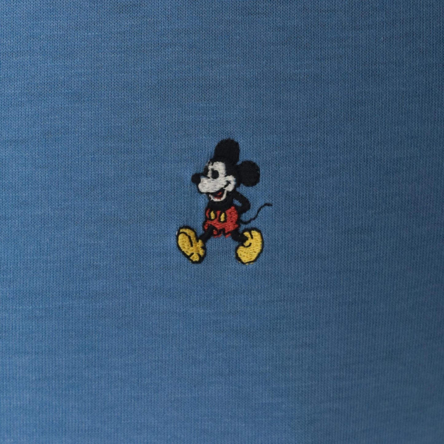 80s Disney Mickey Mouse Polo Cornflower Blue Embroidered Shirt Medium M