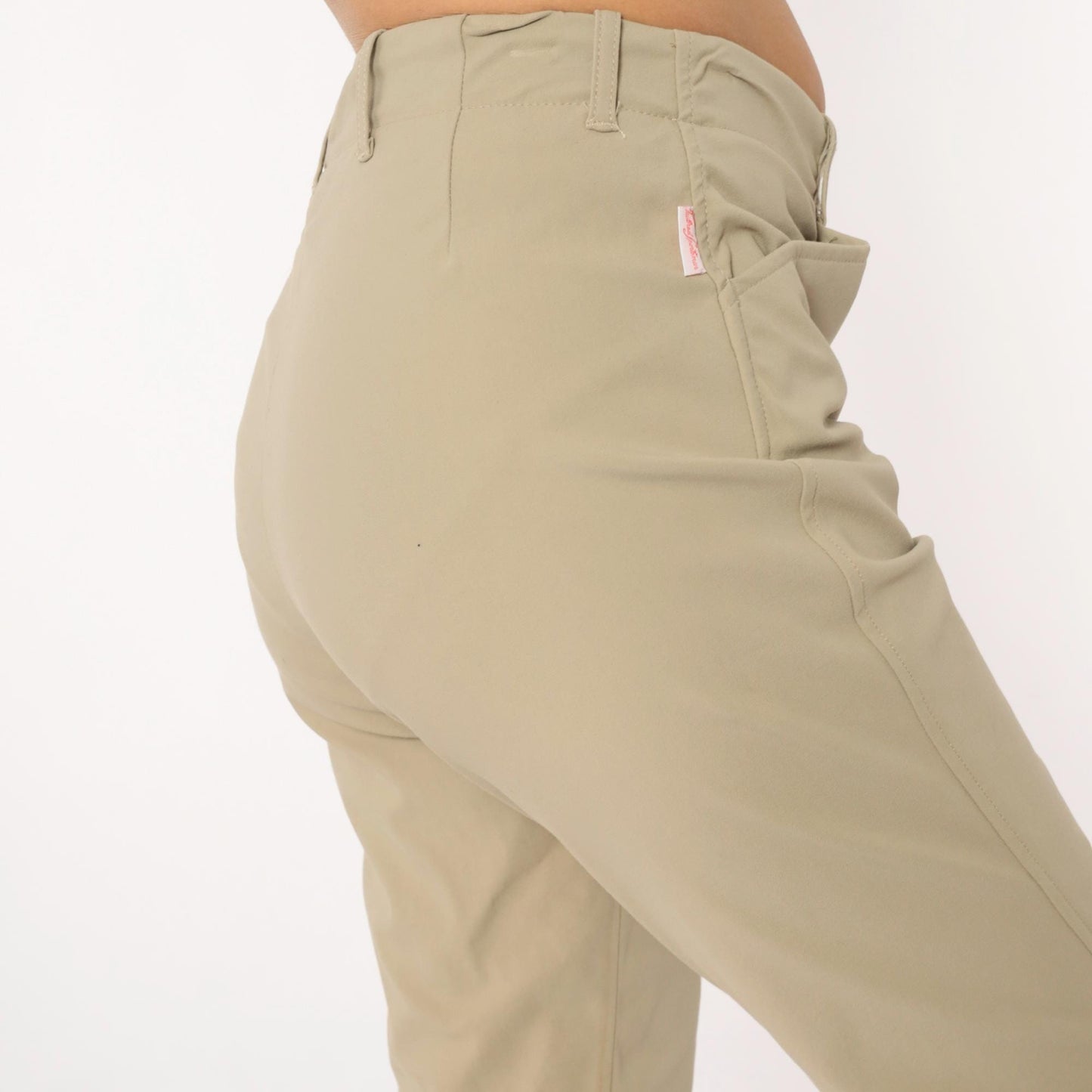 80s Tailored Sportsman Equestrian Riding Breeches Beige Tan Suede Knee Patch Medium