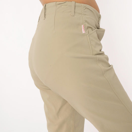80s Tailored Sportsman Equestrian Riding Breeches Beige Tan Suede Knee Patch Medium