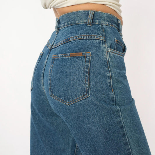 Y2K Pendleton Wide Leg Cropped Jeans High Waist Medium Blue Denim Small