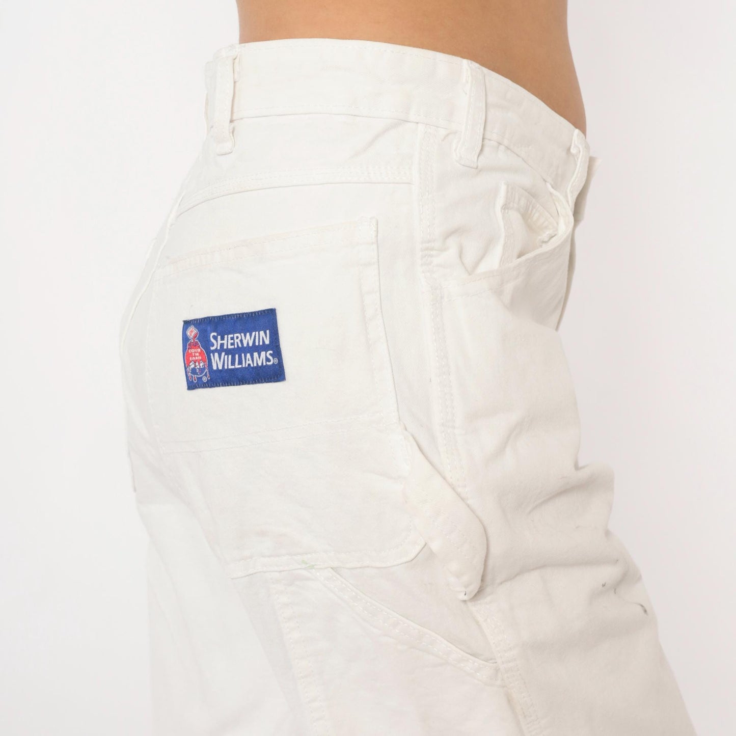 2000s Dickies Carpenter Pants White Sherwin Williams Workwear Straight Leg Medium