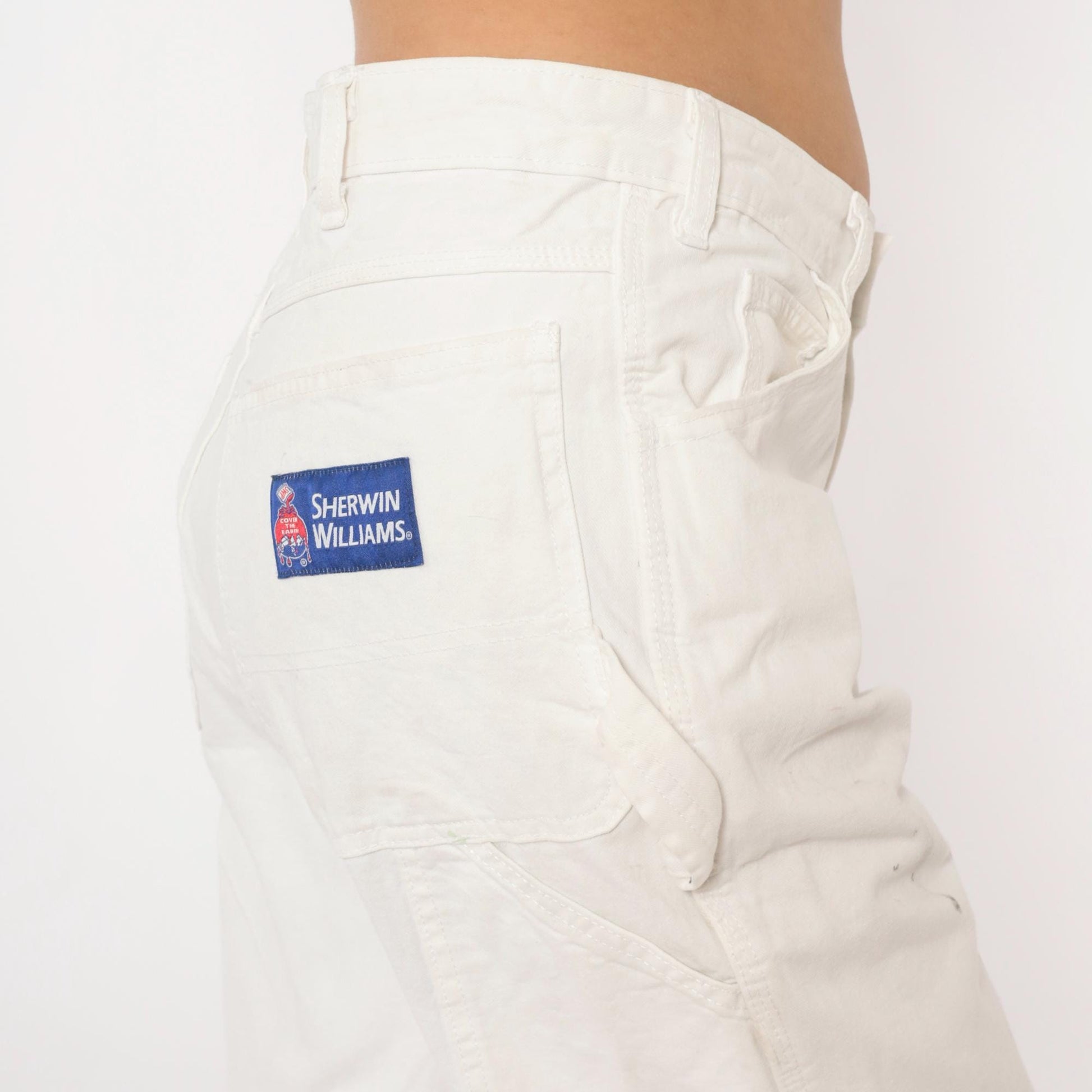 2000s Dickies Carpenter Pants White Sherwin Williams Workwear Straight Leg Medium
