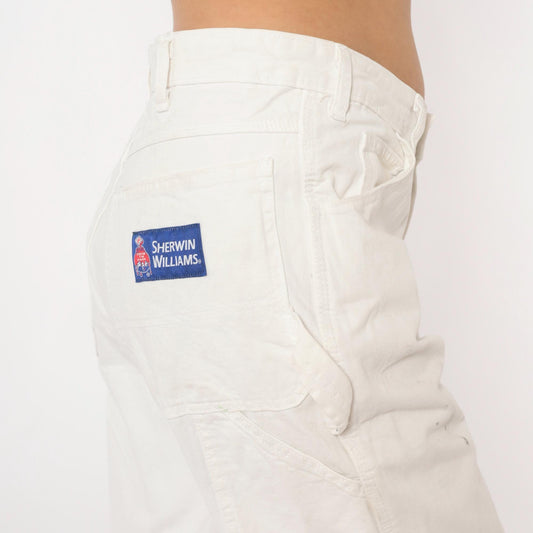 2000s Dickies Carpenter Pants White Sherwin Williams Workwear Straight Leg Medium