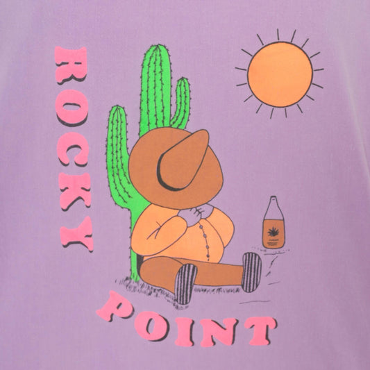 90s Rocky Point Cactus Graphic Tee Purple Lavender Desert Cowboy XL