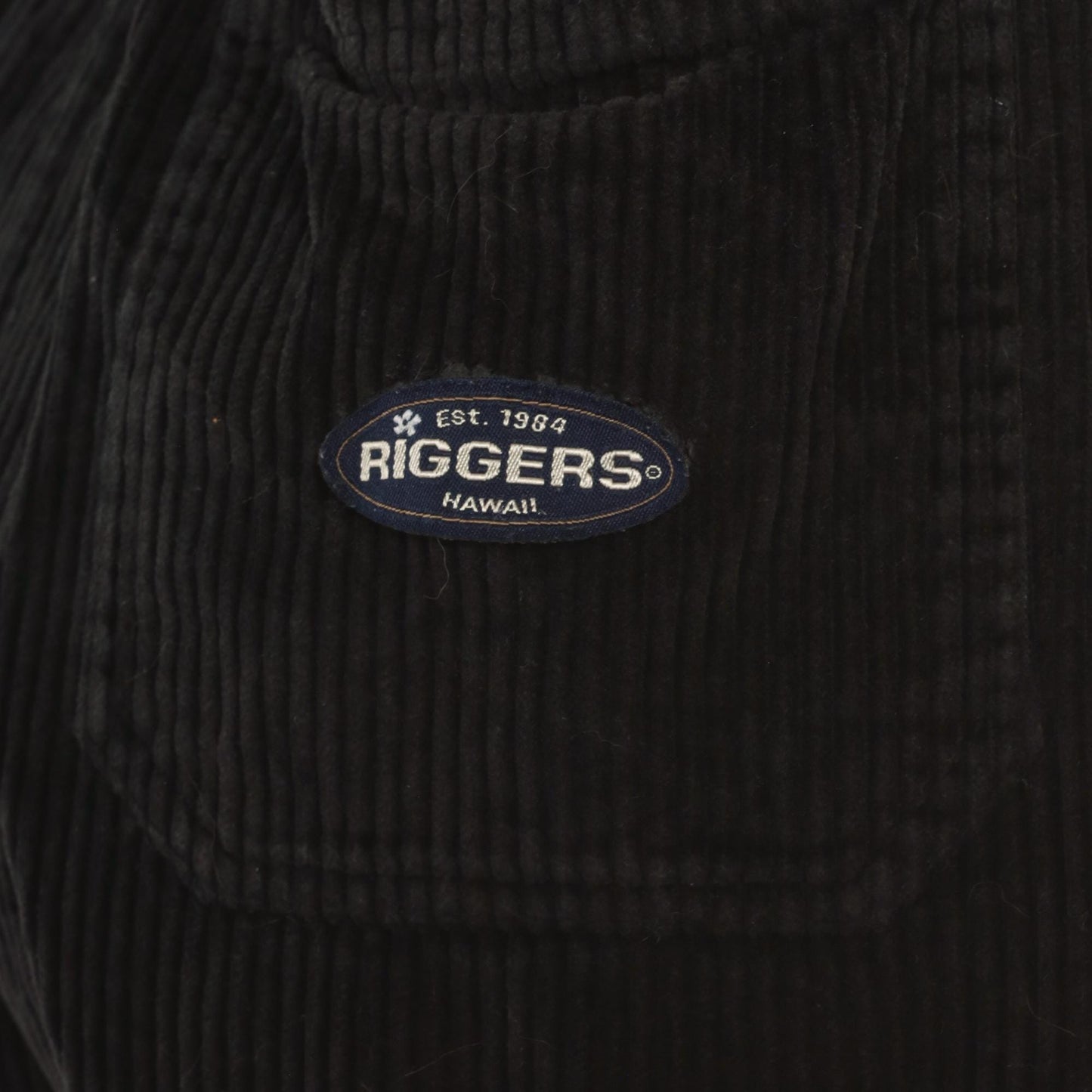 90s Riggers Hawaii Black Corduroy Shorts High-Waist Relaxed Fit Extra Small XS