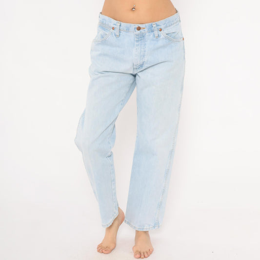 2000s Wrangler Light Wash Straight Leg High Rise Mom Jeans 34x30