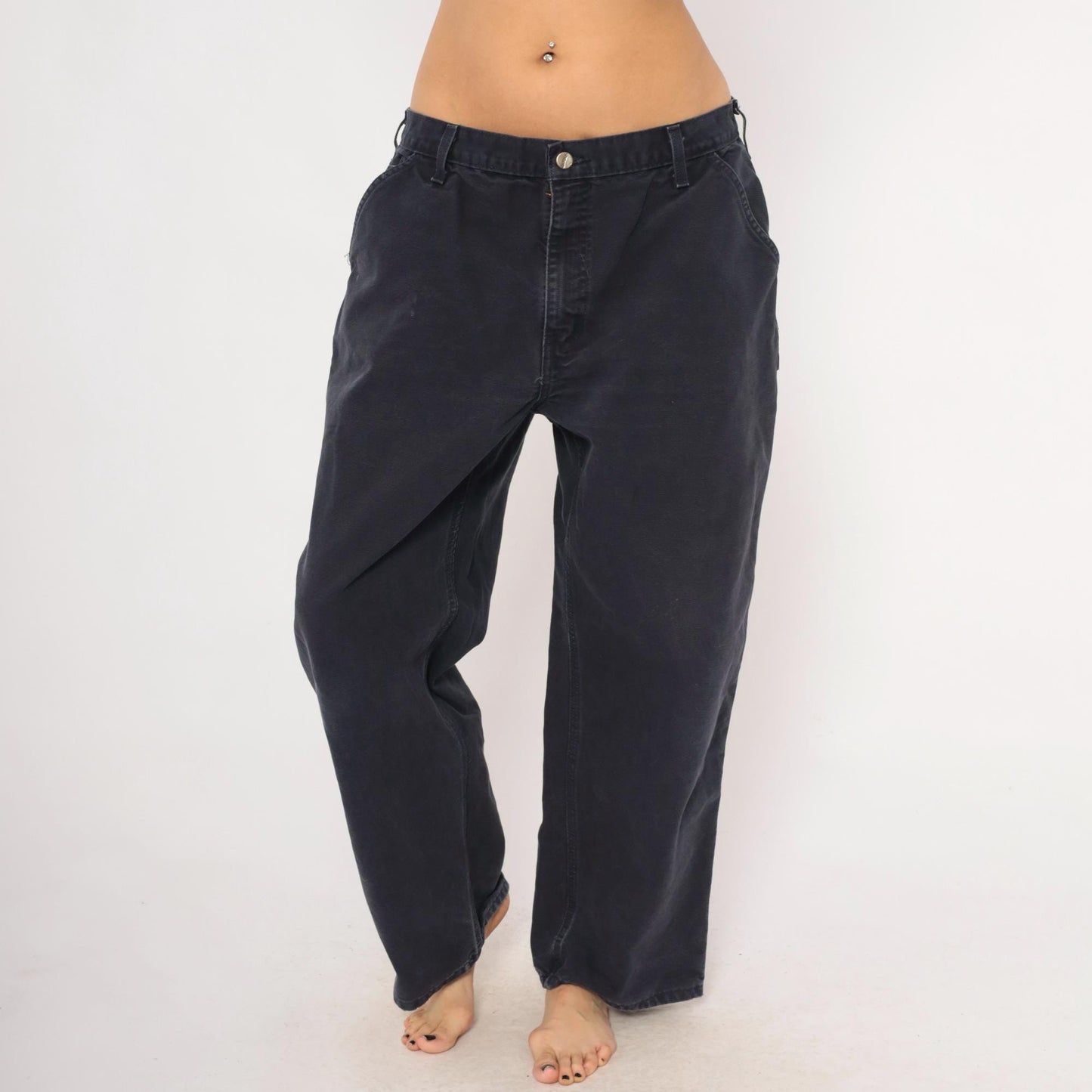 2000s Carhartt Carpenter Pants Navy Cotton Straight Leg Extra Large XL