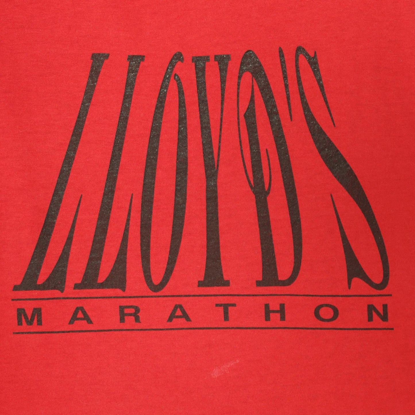 90s Lloyd's Marathon Tee Fruit of the Loom Red Graphic Coach Crewneck Extra Large XL