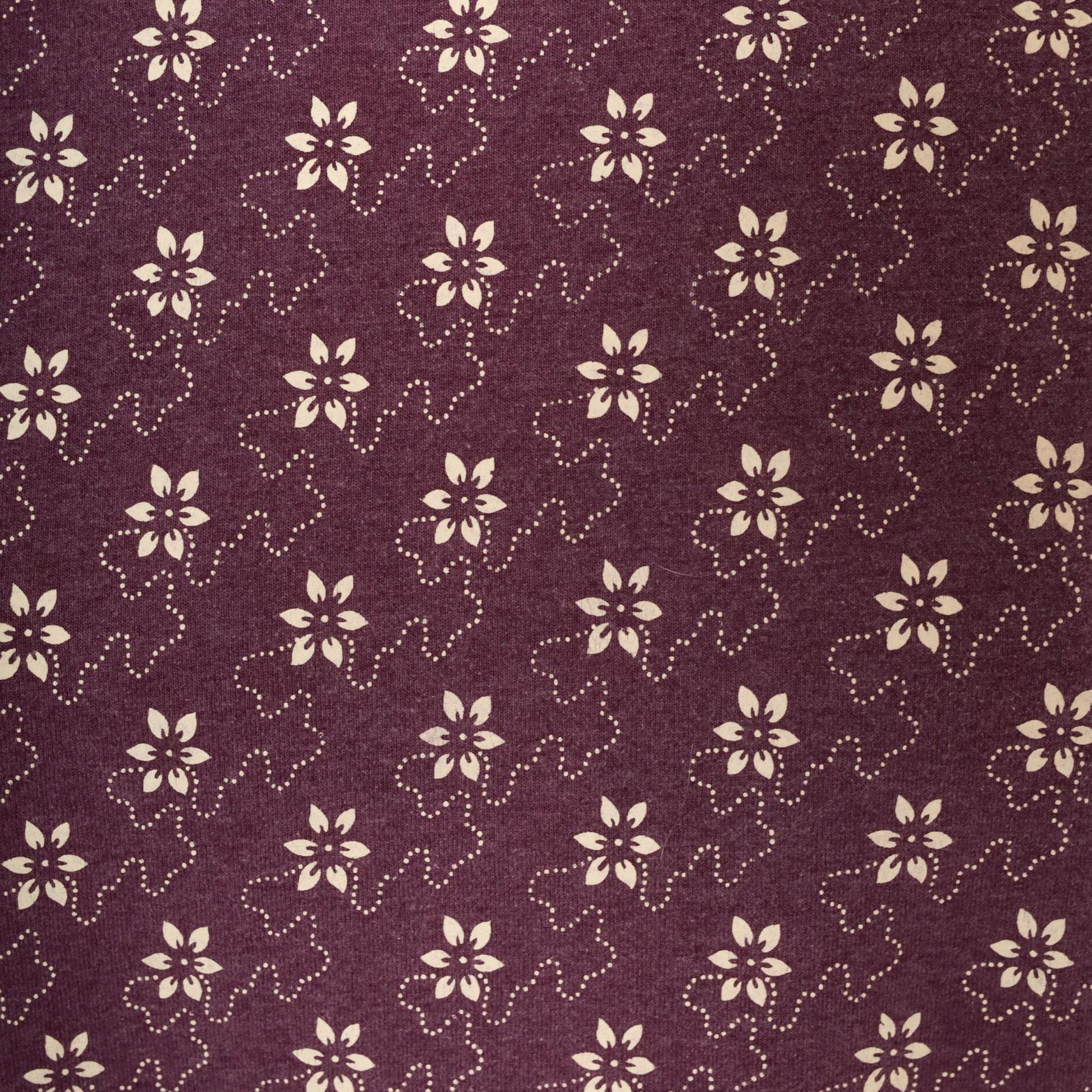90s Kavio Designs Floral Tee Plum Ditsy Print Cotton Tunic Large L