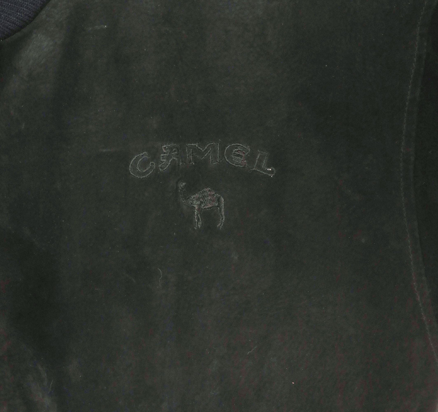 90s Camel Black Suede Bomber Jacket Knit Collar Leather Coat Extra Large XL