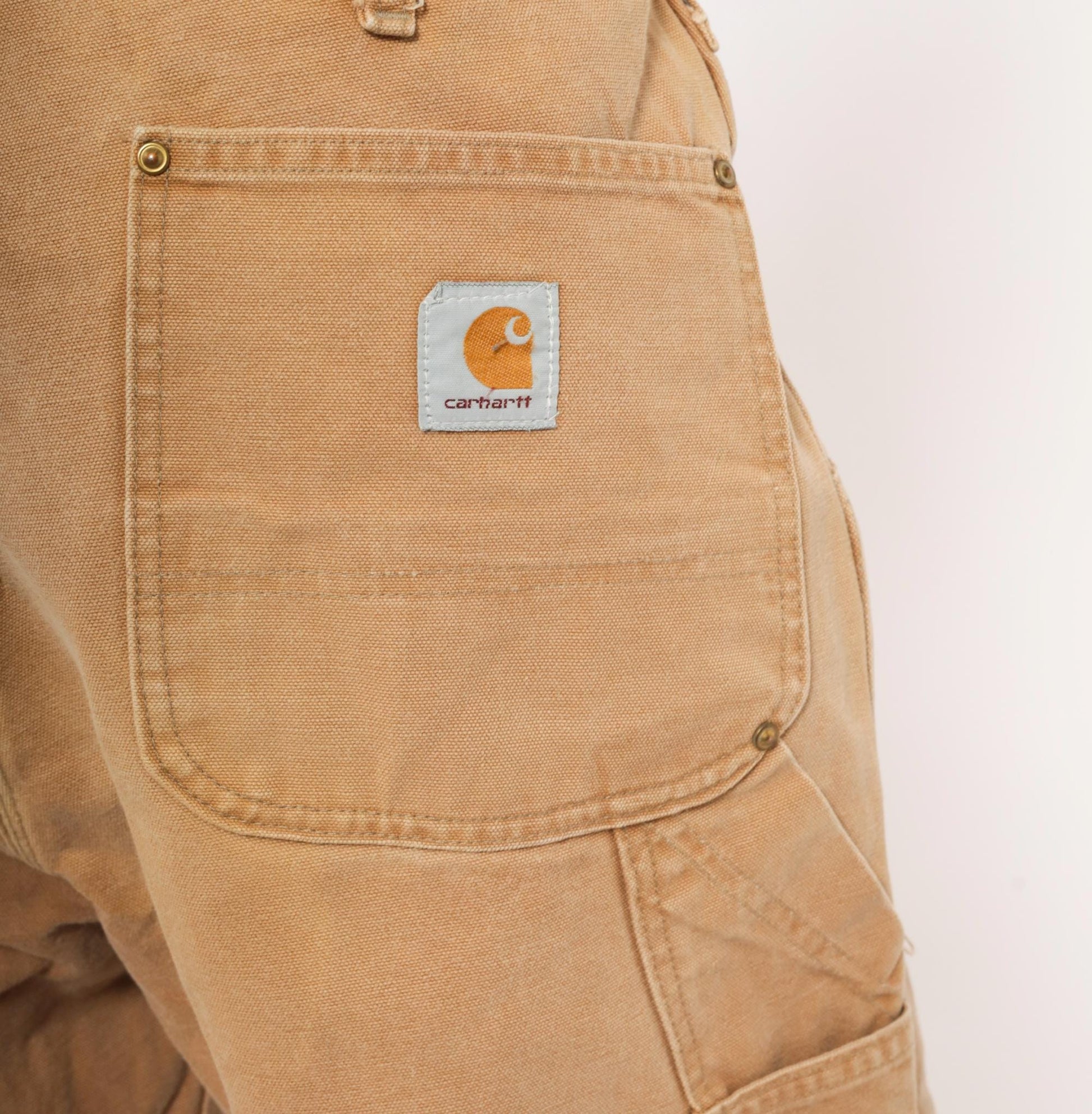 Carhartt Double Knee Carpenter Pants Tan Canvas Heavy Duty XXL