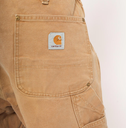 Carhartt Double Knee Carpenter Pants Tan Canvas Heavy Duty XXL
