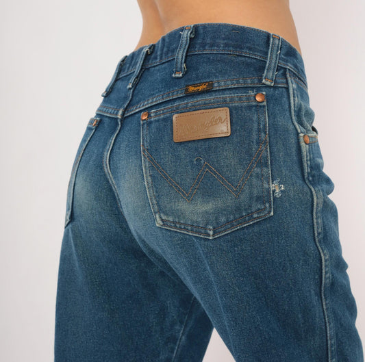 90s Wrangler Cowboy Cut Jeans Medium Wash Straight Leg Cotton 33x30 Large
