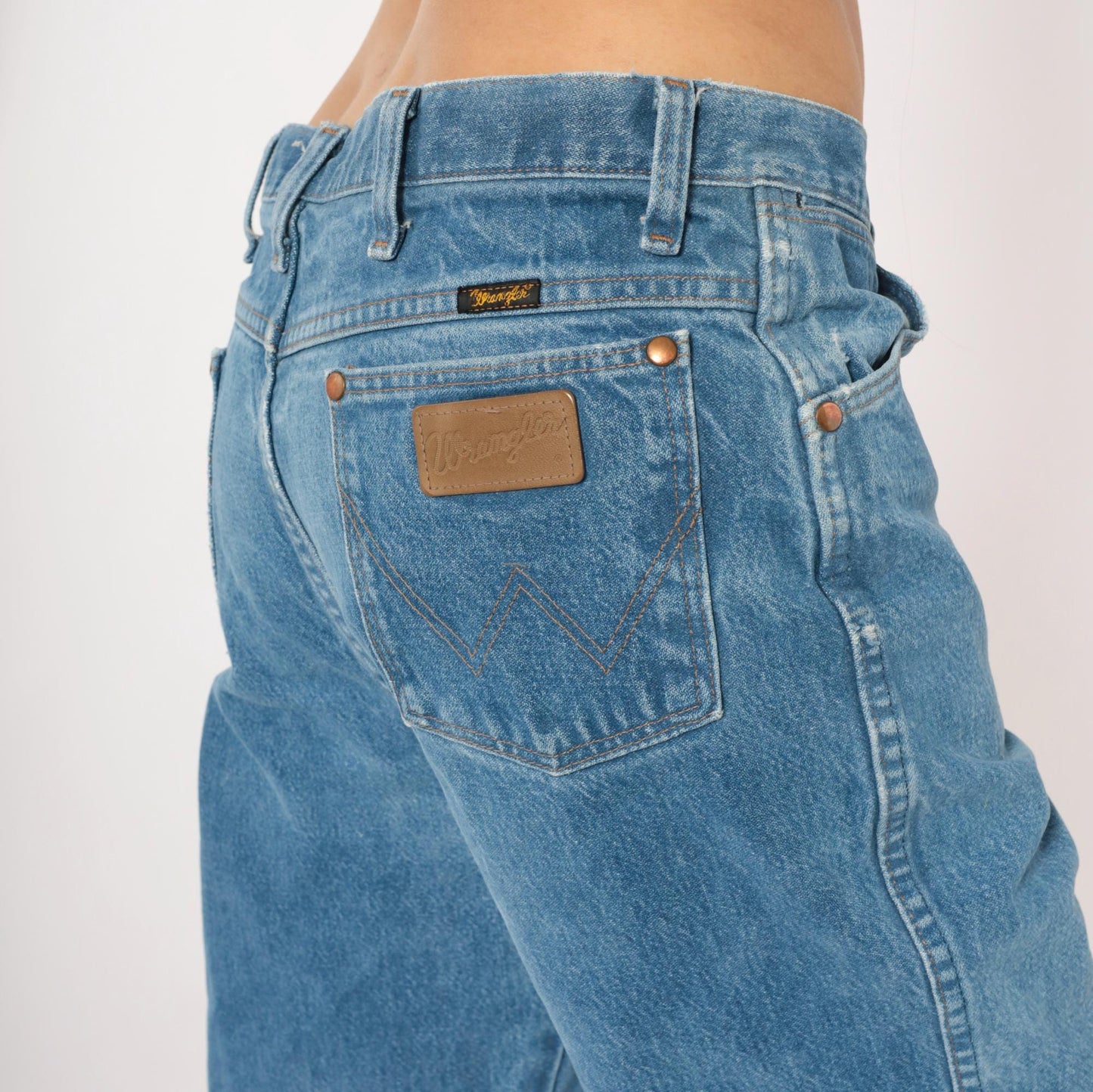 90s Wrangler Cowboy Cut Jeans Light Wash Straight Leg Cotton 35x30
