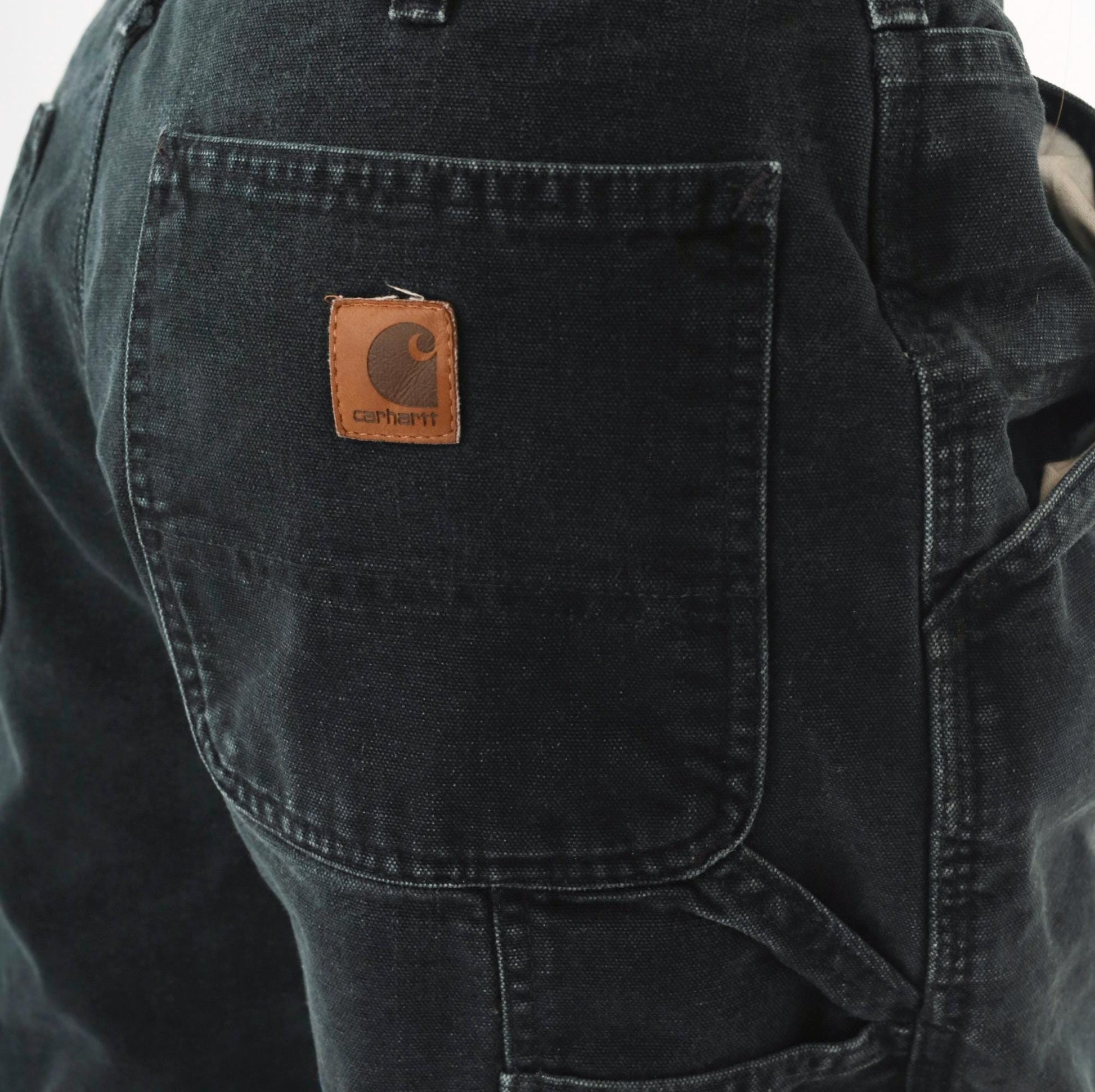 90s Carhartt Black Canvas Carpenter Pants Relaxed Straight Leg Large L