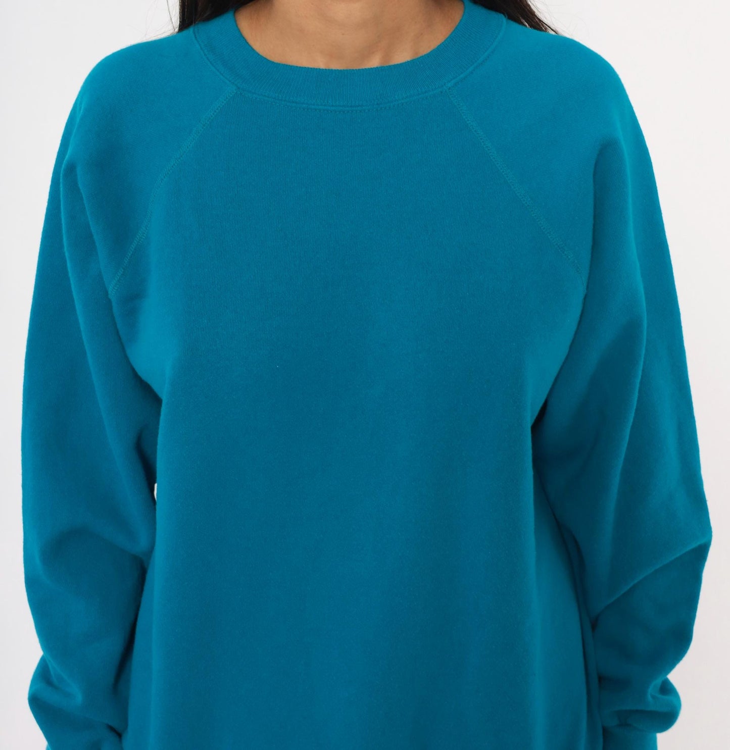 80s Pannil Teal Raglan Sweatshirt Crewneck Pullover Extra Large XL
