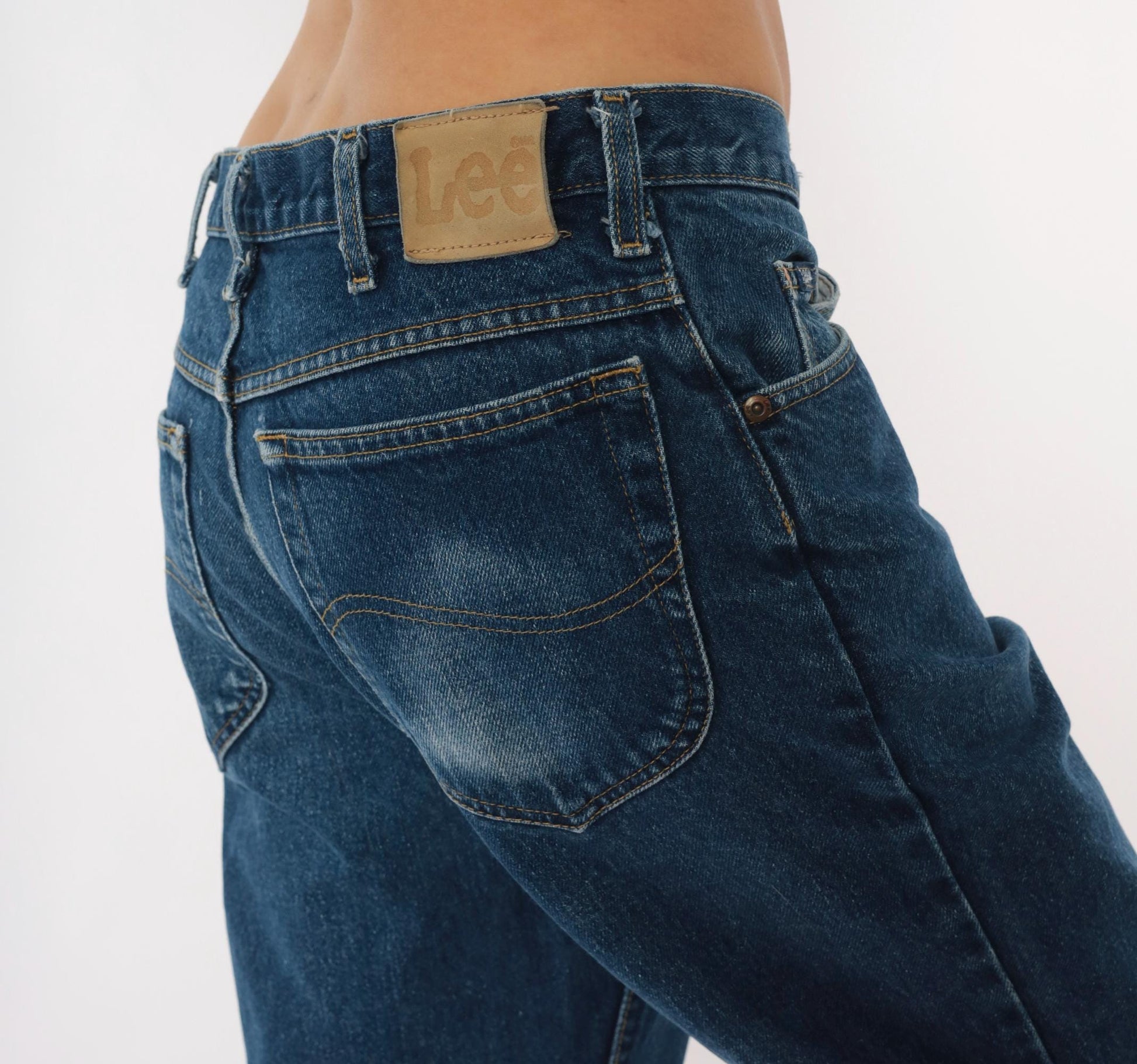 90s Lee Straight Leg Jeans Medium Wash Denim Cotton Large L
