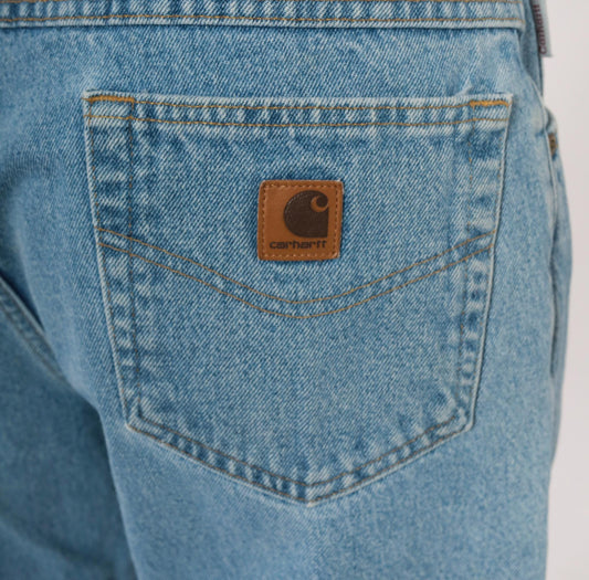 Carhartt Light Wash Denim Jeans 2000s Relaxed Straight Leg Cotton Workwear Extra Large XL