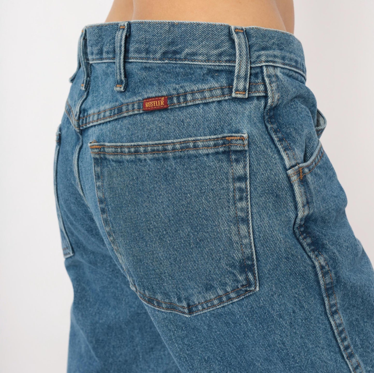 Rustler Straight Leg Jeans 2000s Medium Wash Cotton Denim Large L