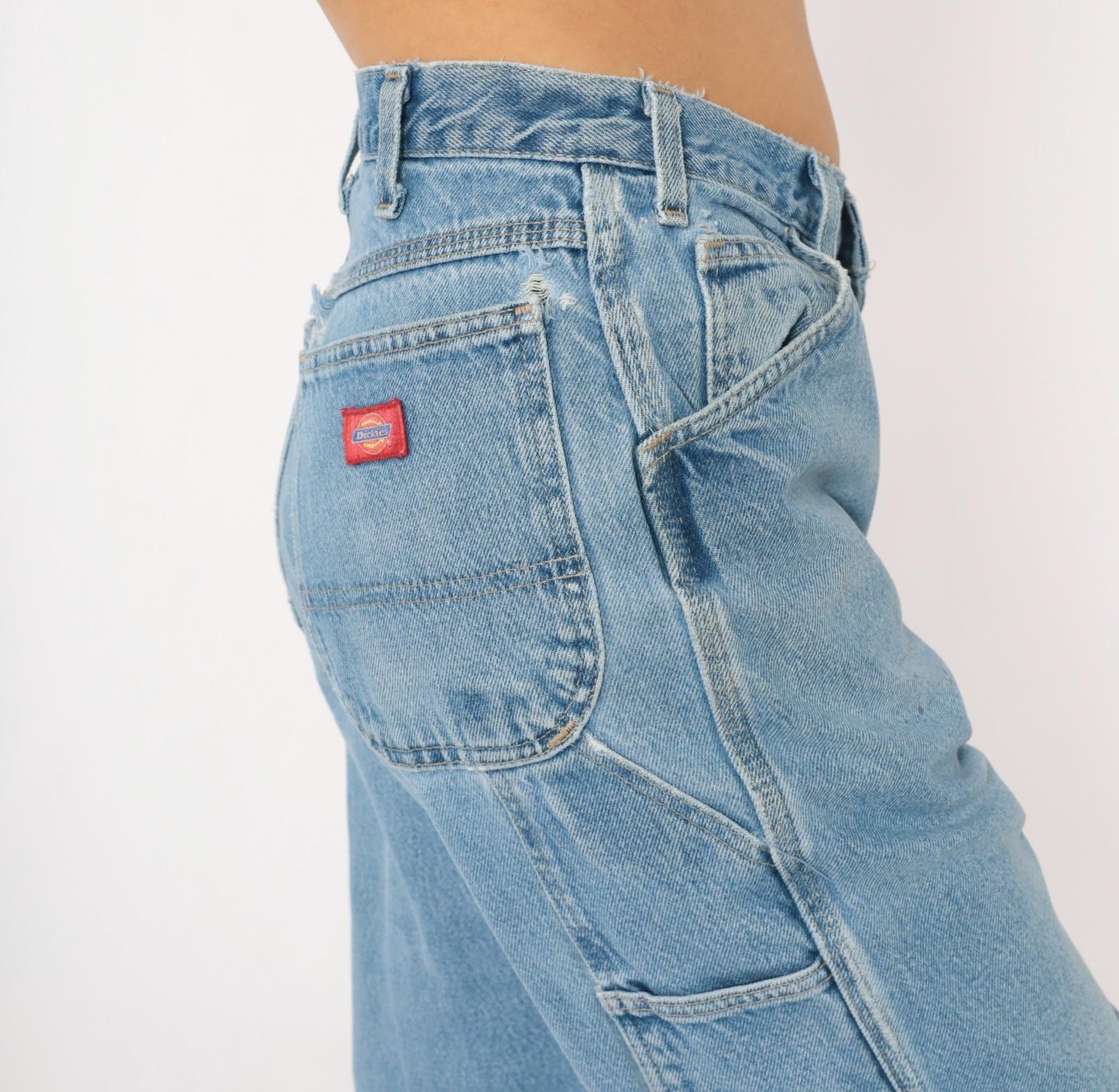 Dickies Carpenter Jeans 2000s Light Wash Straight Leg Workwear Denim Medium M