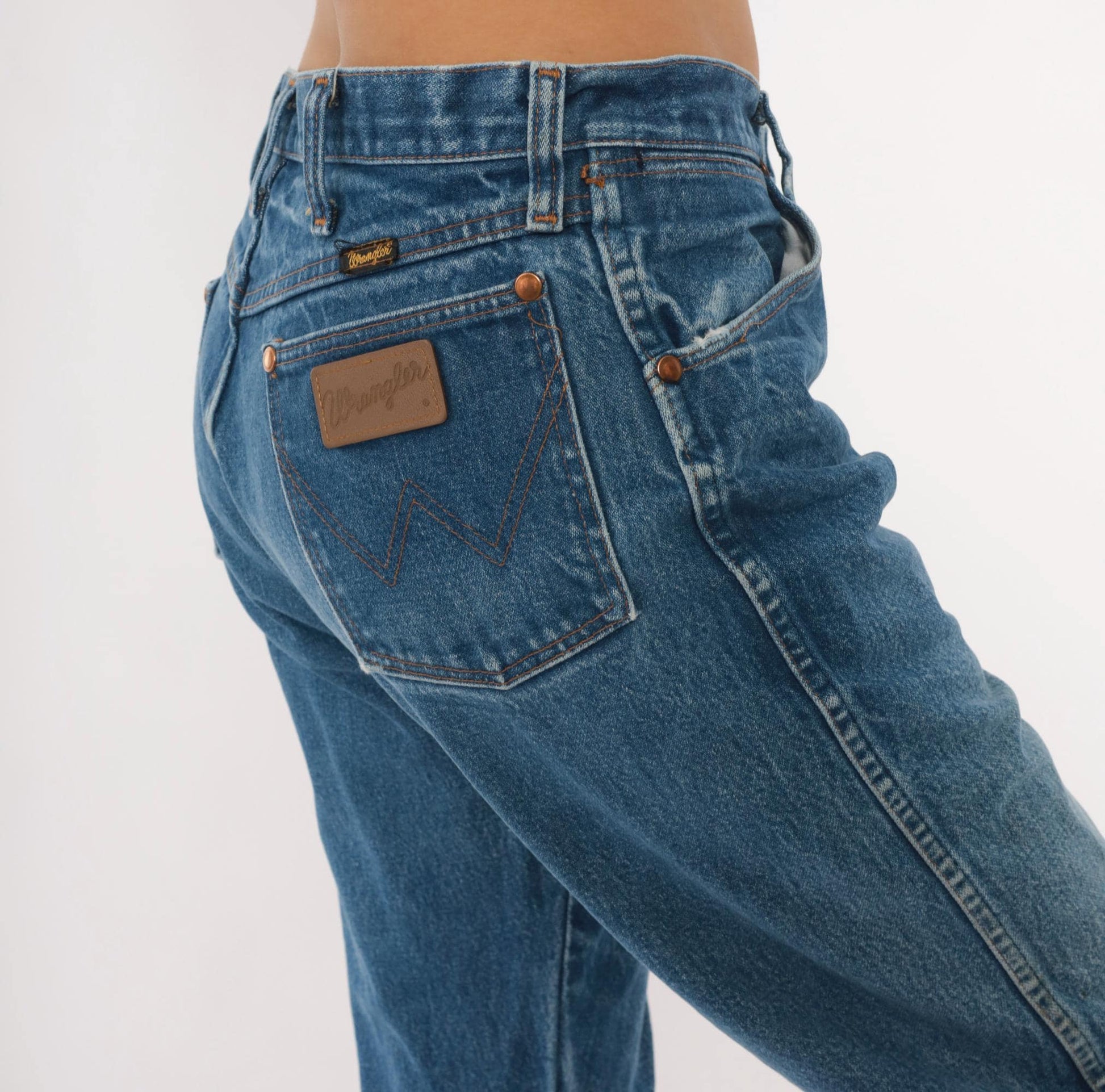 90s Wrangler Jeans Medium Wash Straight Leg Cotton Western Blue Medium M