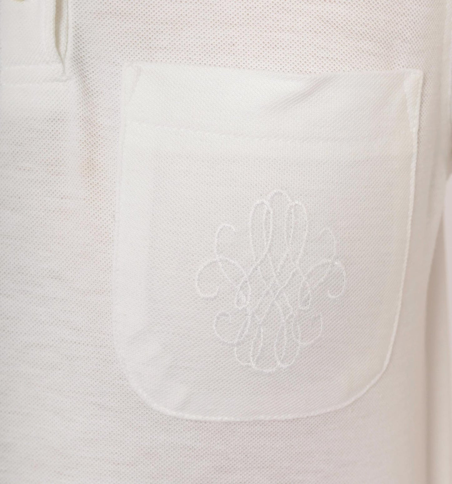 80s Lily's of Beverly Hills White Polo Shirt Embroidered Monogram Small