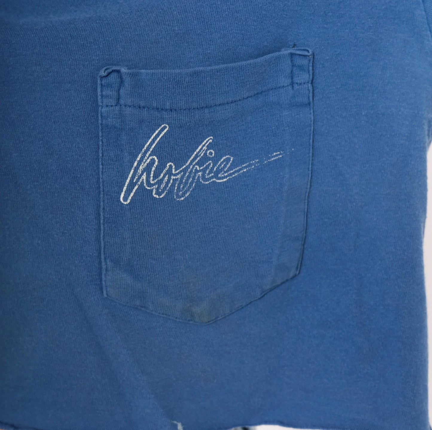 90s Hobie Surf Graphic Crop Tee Cobalt Blue Cotton Medium