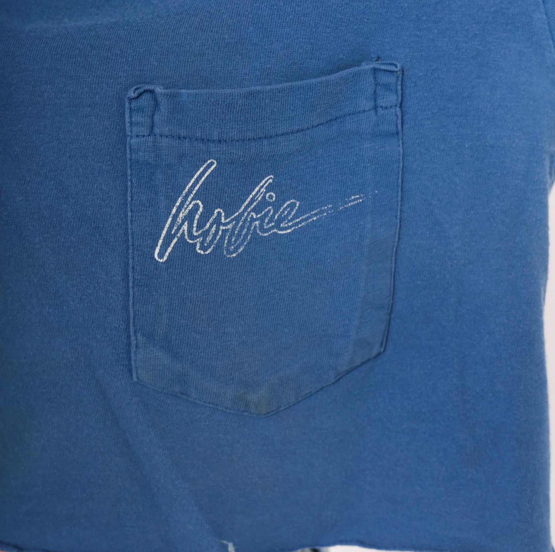 90s Hobie Surf Graphic Crop Tee Cobalt Blue Cotton Medium