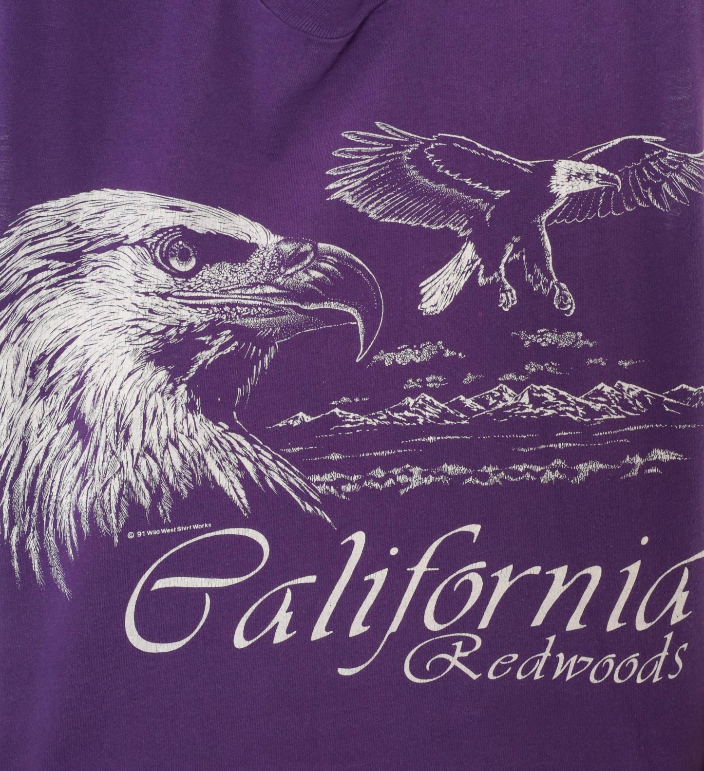 90s Jerzees Purple Eagle California Redwoods Muscle Tank Medium M