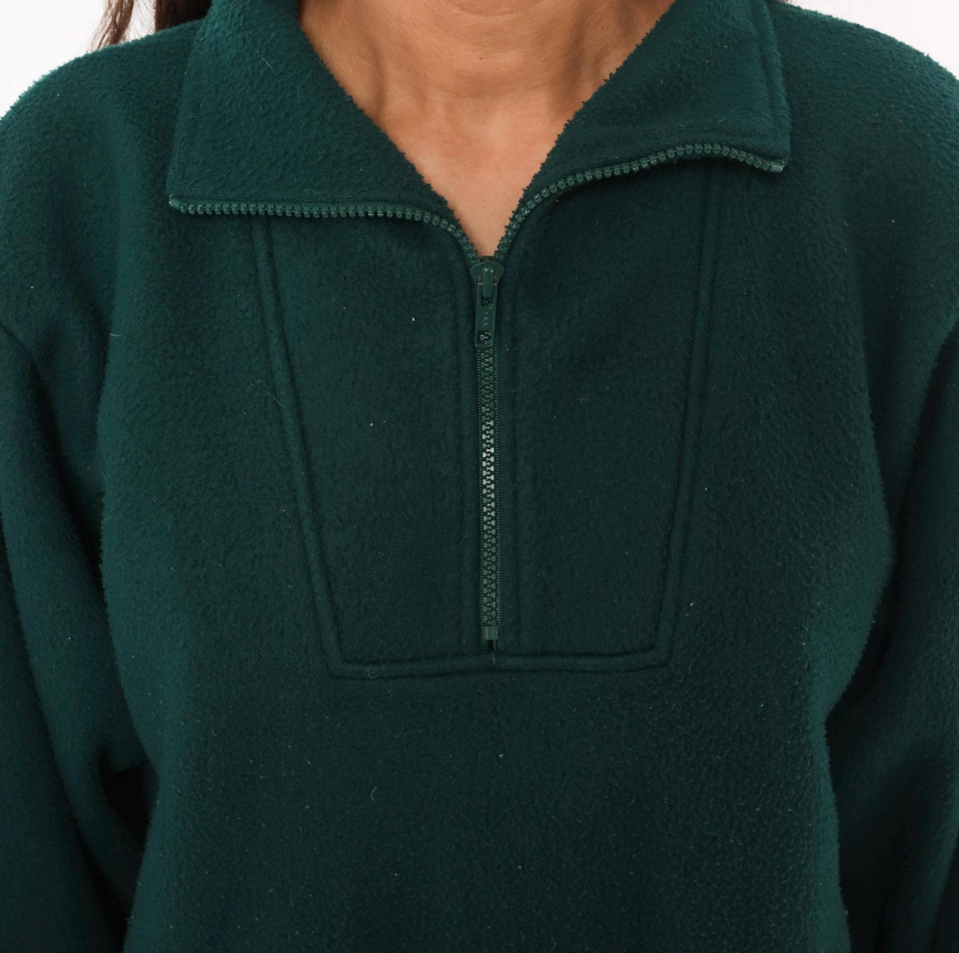 90s Mountain Gear Forest Green Quarter Zip Fleece Pullover Mens Medium