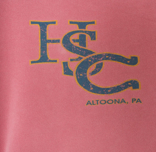 90s HSC Altoona Dusty Rose Crewneck Sweatshirt Pigment Dyed Extra Large XL