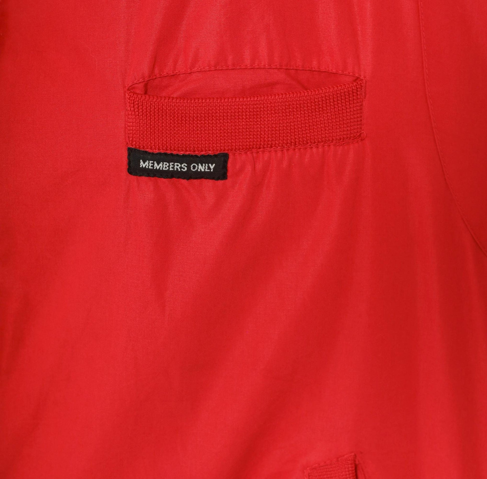 80s Members Only Red Bomber Jacket Café Racer Cotton Snap Collar Plus Size XXL