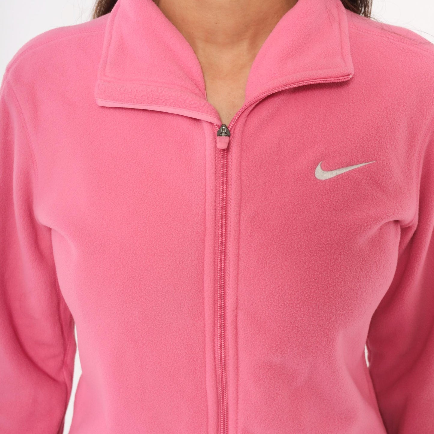 2000s Nike Therma-Fit Pink Fleece Jacket Full Zip Small S