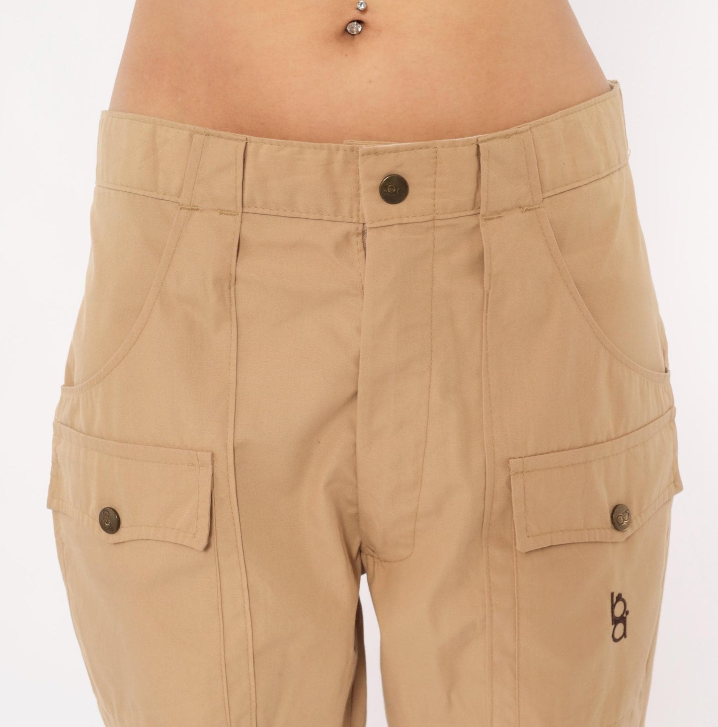 80s Bob Allen Cargo Pants Tan Cotton Straight Leg Low Rise Extra Large XL