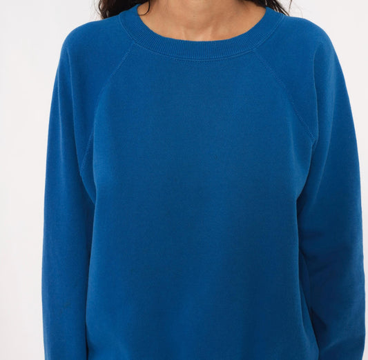 80s Pannill Cobalt Raglan Sweatshirt Crewneck Pullover Blue Large L