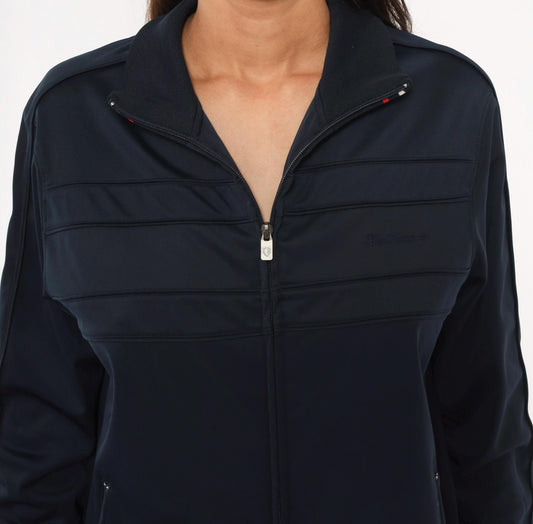 Ben Sherman Navy Track Jacket Y2K Striped Zip Windbreaker Small