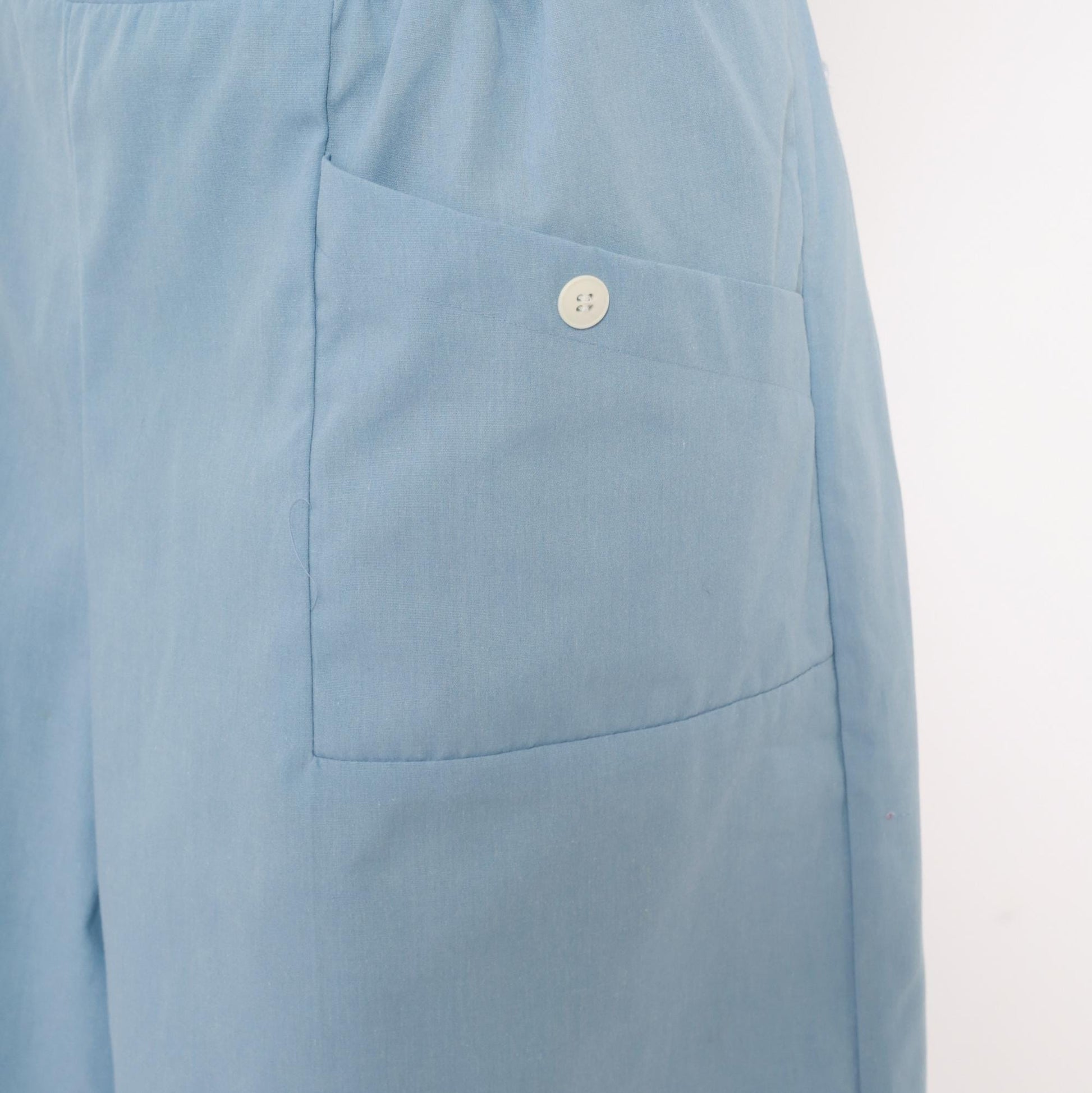 80s Haband Sky Blue Culottes Wide Leg Shorts Palazzo Pants Extra Large XL